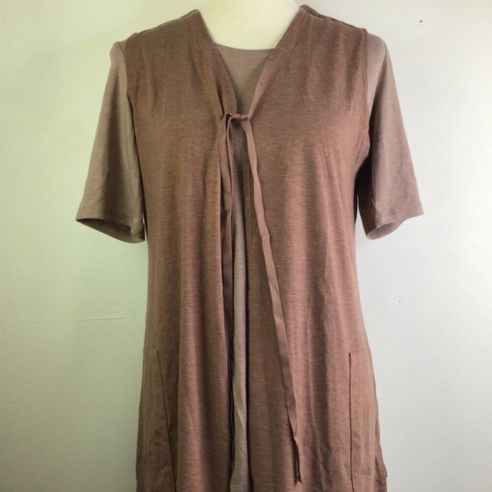 NWOT LOGO By Lori Goldstein Jersey Vest & Top Twin Set | Size XS